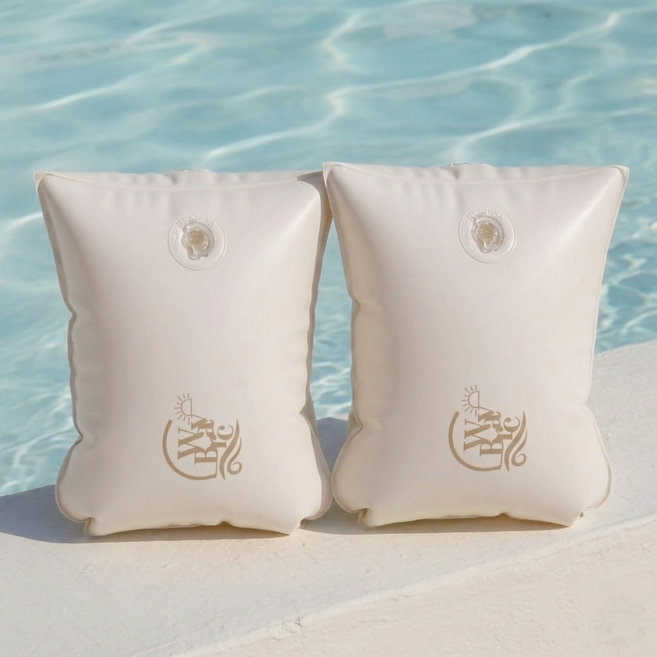 웨이브릭 성인 어린이 물놀이 암튜브 팔튜브, 크림 아이보리