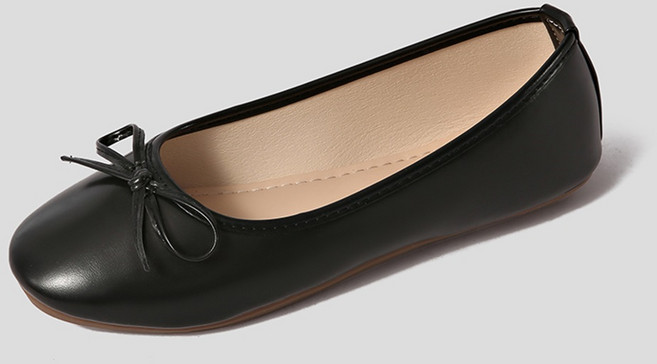 아린 라운드 리본 플랫슈즈(1cm)