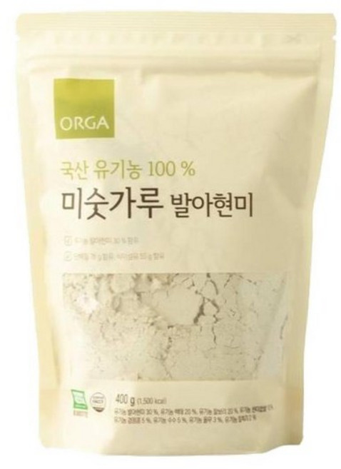올가 국산 유기농 100% 미숫가루 발아현미, 1개, 400g