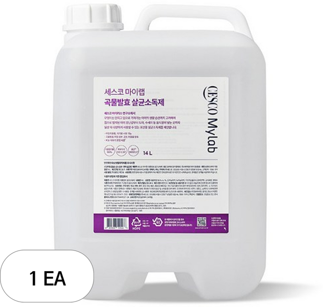 세스코마이랩 곡물발효 살균소독제, 1개, 14L