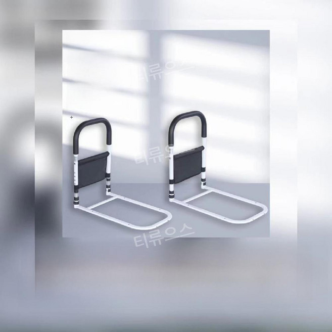 티류으스 침대 안전가드 노인/환자/임산부용 낙상방지 펜스 기상 보조 손잡이 일체형, JF601 두꺼운 고정 침대 옆 난간, 1개