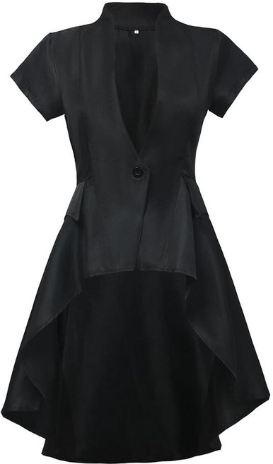 CAMDOM Womens Gothic Steampunk Tailcoat Jacket Renaissance Victorian Vamp Waterfall Waistcoat Tops