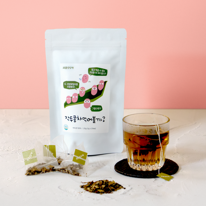 서울오두막 작두콩차 삼각티백 생분해필터, 3개, 20개입, 1g