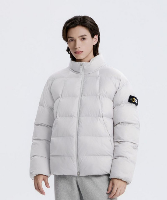 내셔널지오그래픽 NATIONALGEOGRAPHIC N254UPD903 오록스 스탠드넥 퀼팅 패딩 점퍼 LGREY 2 LRT048