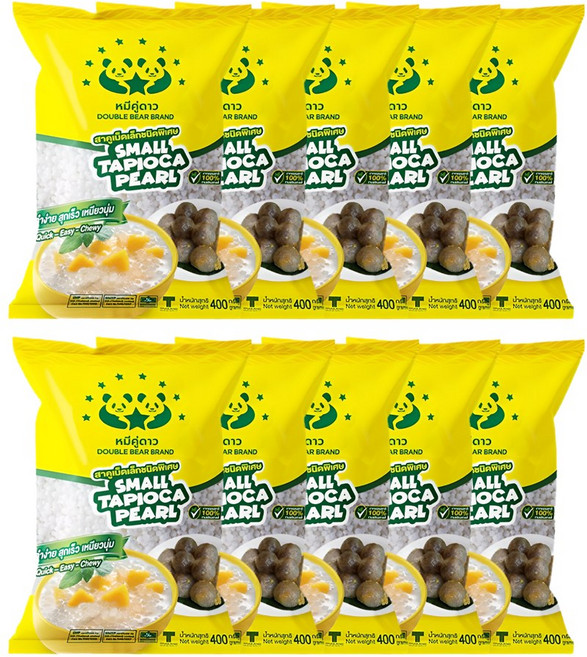 사고 타피오카 펄 망고사고 화이트 미니펄 Sago Tapioca pearl, 10개, 400g