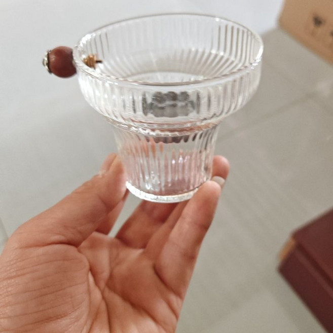 玻璃茶濾 茶葉過濾網, 條紋木珠茶漏