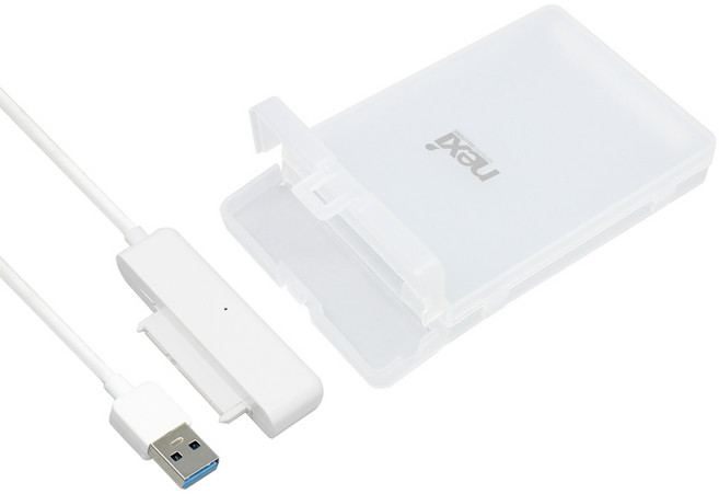 USB3.0 외장 하드 HDD/SSD 2.5 케이스 모듈형 화이트, NX774, 1개