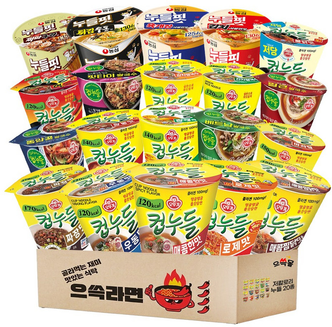 저칼로리 컵누들 누들핏 세트, 1박스