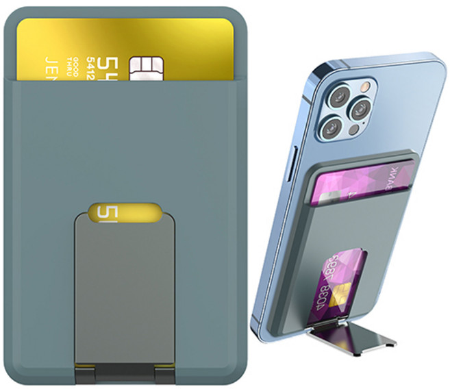 모두와샵 맥세이프 카드지갑 스탠드 거치대, 1개, 민트