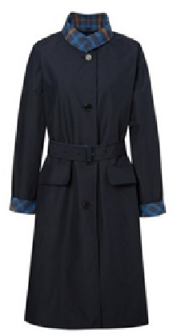 닥스 여성용 체크 타프타 이중지 탈부착 울 베스트 맥 트렌치 코트 DLCO4DE85