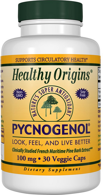 Healthy Origins 松樹皮萃取素食膠囊 100mg, 30顆, 1罐