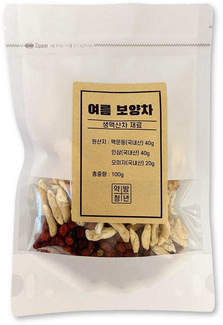 생맥산 재료 (맥문동 오미자 인삼), 1개, 300g