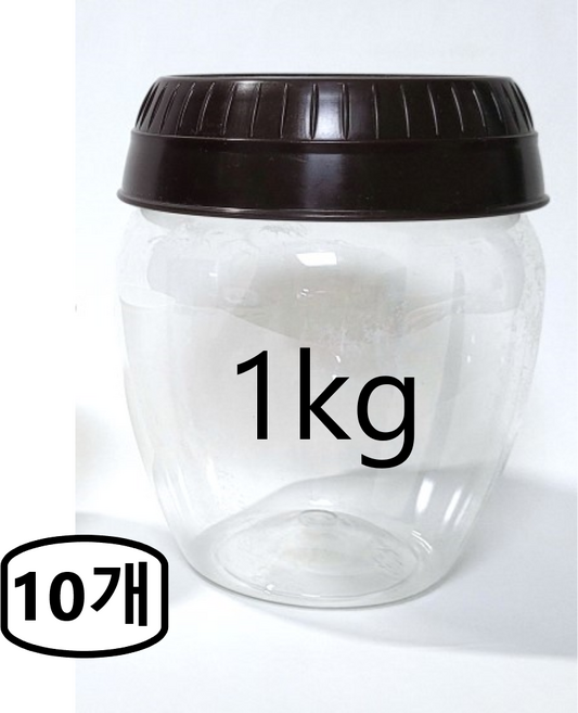 SD 항아리 플라스틱 단지 (1kg) 깍두기통 김치통 고추장통 된장통, 10개