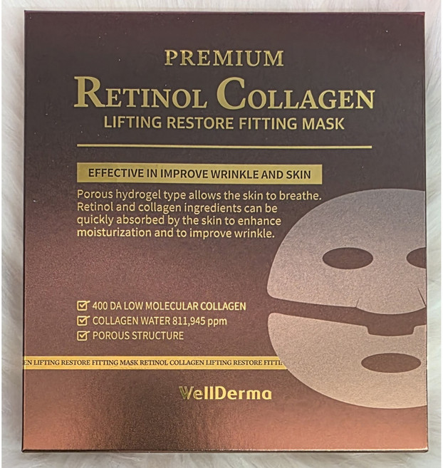 웰더마 레티놀콜라겐 리프팅 피팅 마스크팩, 4개입, 1개