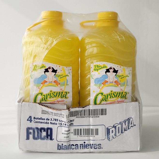 멕시코 생분해성 고농축 카리스마 액상세제 대용량 1갤런, 1개, 3.78L