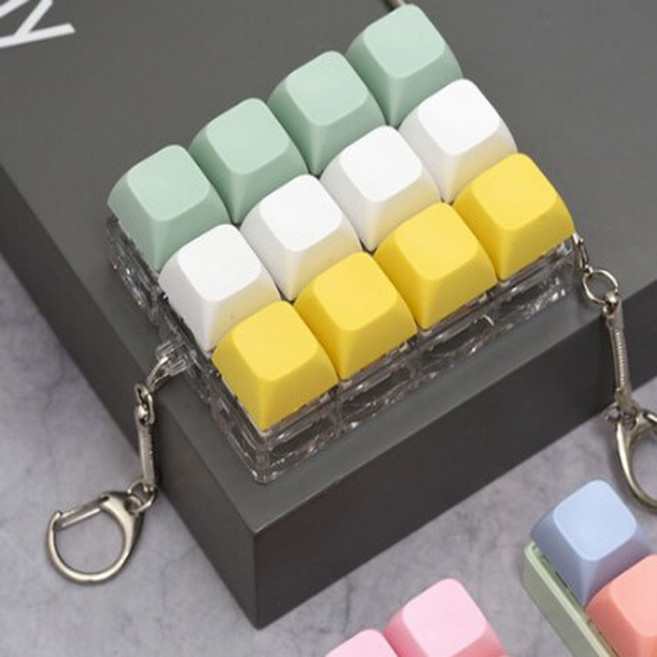 밸류마인드 키보드 키캡 키링 딸깍 열쇠고리, 민트, 1개