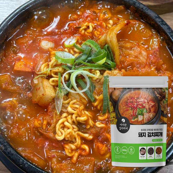 까치산 돼지김치찌개 즉석조리식품 간편식 2인분, 800g, 1개
