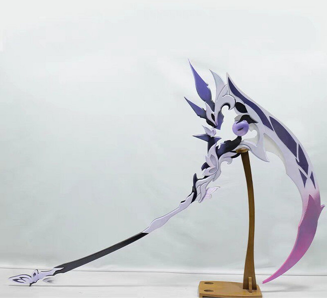 崩壞星穹鐵道 遐蝶 cos道具 武器 鐮刀 cosplay 木質 總長170cm 刀頭103cm, 如圖所示, 1個