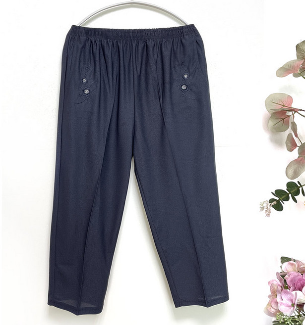 국민할매 할머니옷여름 냉감 두송이 슬림 7부 밴딩바지[SH-138-1]요양원바지