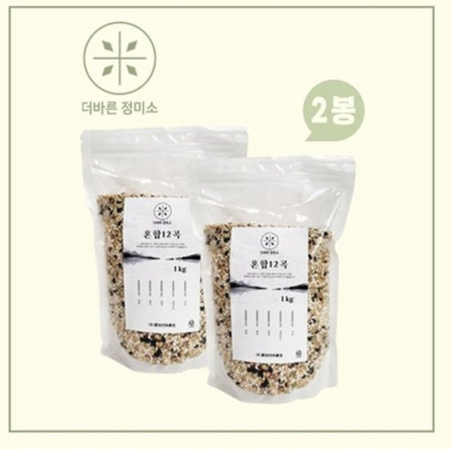 [쇼핑엔티] 더바른 정미소 혼합12곡 1kg 2봉, 2개