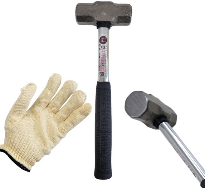 덕진사 무진동 망치 목장갑세트 캠핑망치 오함마 건설 캠핑 가정용, 1개, 무진동[중]