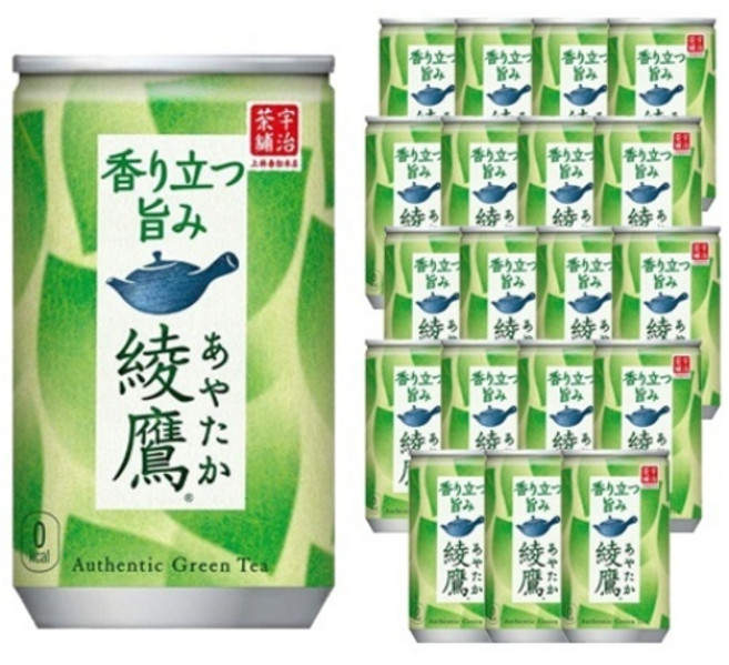 [백화점입점] 아야타카 녹차 캔 일본 티 음료 차 음료수 green tea, 20개, 160ml