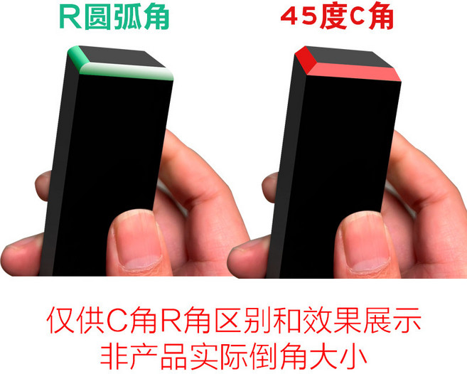 LEXN 氣動倒角機 手持迷你木工封邊條小型圓角器45度 氣動修邊機, 1個, C角為45度斜角/R角為圓弧1.5圓角