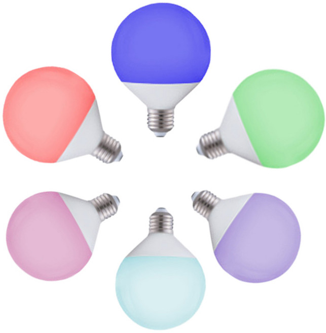 LED 12W 칼라 볼전구, 보라색, 1개