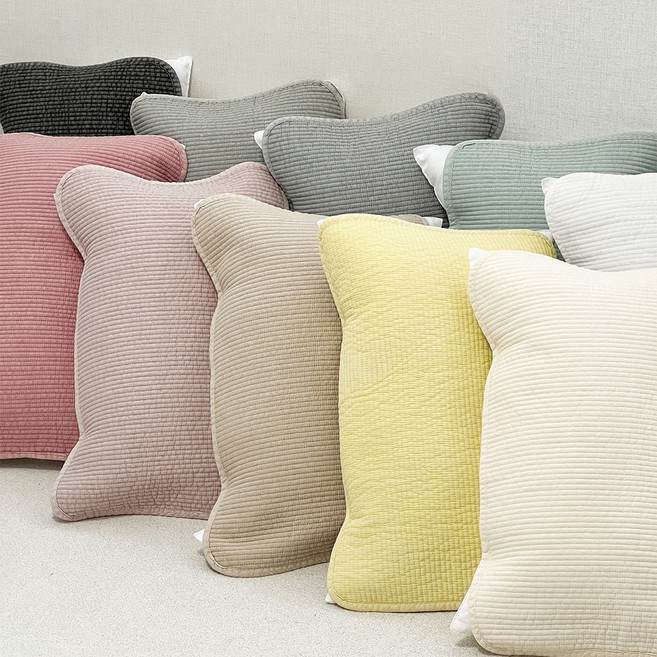 터리빙 국내생산 1+1 교체하기 편리한 순면 베개커버 피그먼트 밴딩 커버 2줄 4060 5070