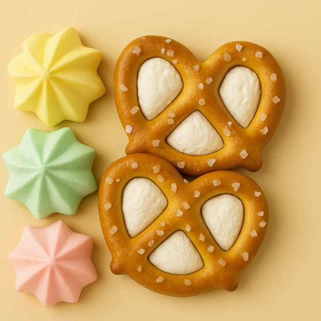 단디 100% 수제 프레첼 머랭쿠키 도매/납품/대량/가성비, 30g, 100개