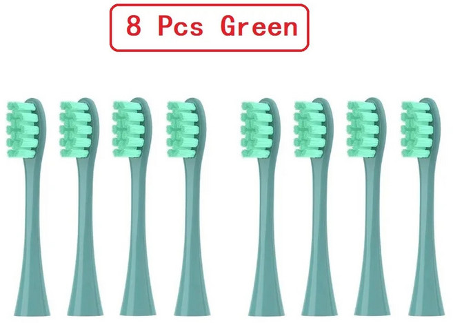 저스트인 오클린 플로우/X/ X 프로/F1/원/에어 2 음파 전동 칫솔 블루 그린 소프트 모 노즐 교체용 브러시 헤드