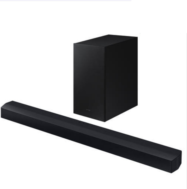 삼성 HW-C450 /HW-Q60C 사운드바 -무선우퍼 블루투스 스피커 광단자 벽걸이가능 USB재생 목소리 강조모드, 블랙, 삼성 사운드바