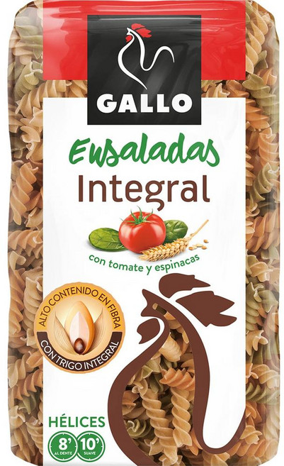 스페인 갈로 GALLO Wholemeal spirals with tomato and spinach 토마토 시금치 통밀 파스타, 5개, 400g
