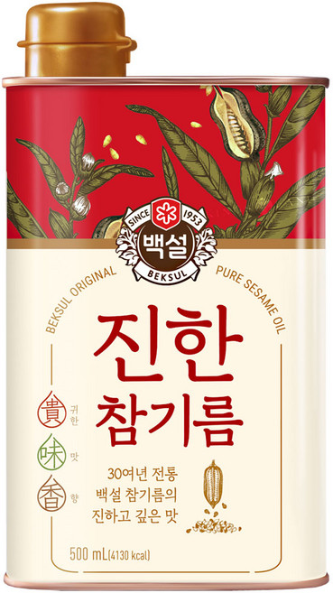 백설 진한 참기름, 1개, 500ml