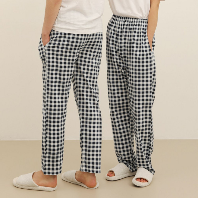 안파 커플 잠옷 파자마 홈웨어 선물 집들이 수면 신혼부부 체크 면 긴 바지 국민잠옷 ANPA10