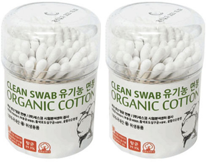 풍성 국산 항균면봉(원형) 100P /무형광/순면면봉/, 100개입, 2개