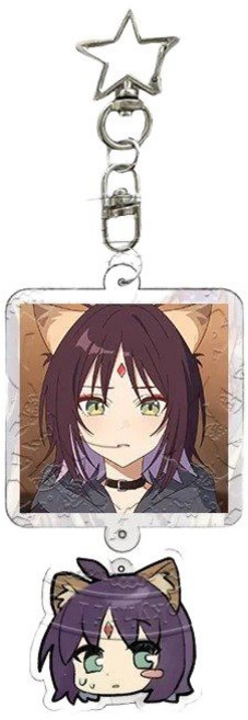 초가구야공주 달빛 정원 가구야 이로하 루나미 야치요 아크릴 키링, 8, 7cm