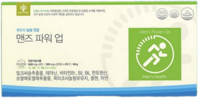 [JKLIVING] 엔트리 맨즈파워업 - 남성 프리미엄 멀티팩 쏘팔매토추출물 간건강 피로개선 밀크씨슬 갱년기남성 전립선, 120정, 5세트