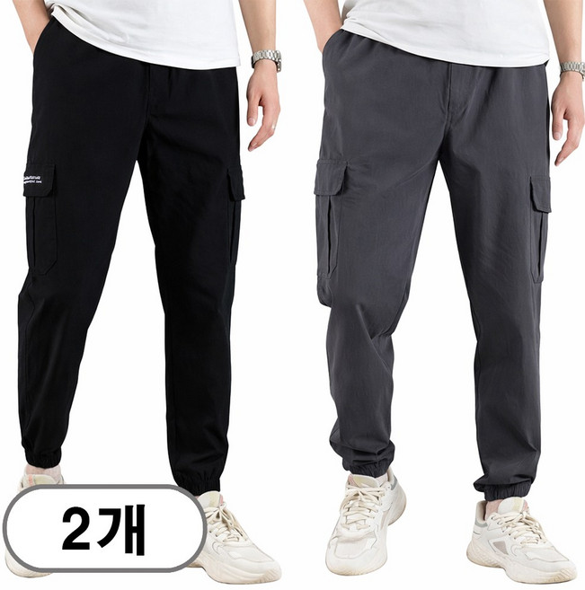 차쿠 1+1 남성 고탄력 스판바지 카고바지 작업바지 밀리터리 카모 바지 젤리바지 중년 빅사이즈 봄 여름 가을