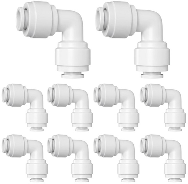 이안 정수기 부속 L 형 피팅, 10개, 1/4