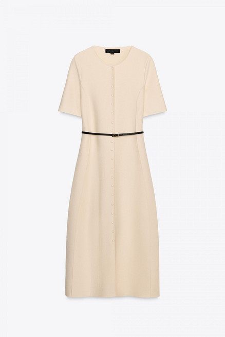 ZARA 자라 벨트 미디 원피스 9598058