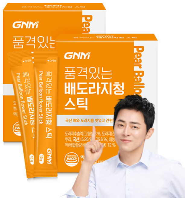 GNM자연의품격 국산 배 도라지청 스틱, 10g, 30개입, 2개