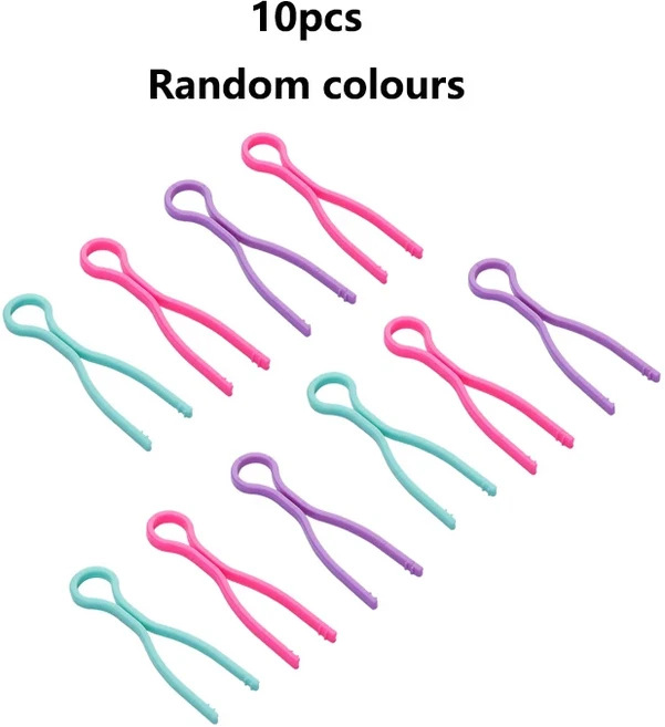 호환 10/30/50개 혼합 색상 플라스틱 보빈 클립 클램프 DIY 보빈 정리기 긴 실 클립 스풀 보관 홀더 재봉, 03 10pcs color random