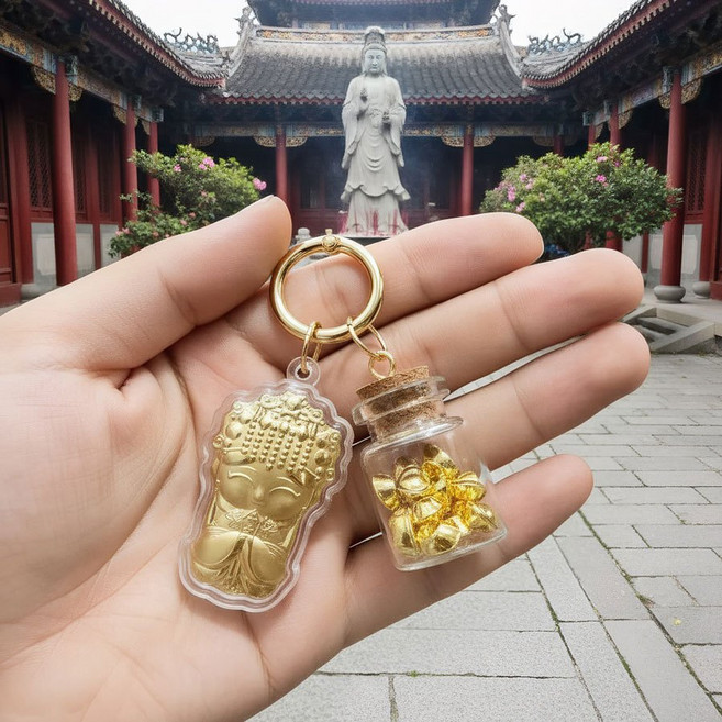 媽祖招財瓶吊飾 台灣文化特色小物, 1個, 媽祖招財吊飾, N/A