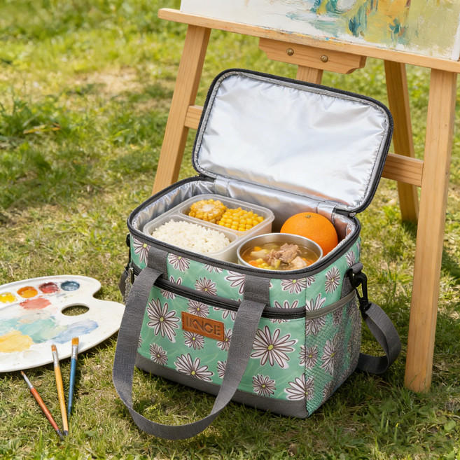 IKNOE 이중 보온 가방 및 캠핑용 냉장 가방, 8.5L, Daisy