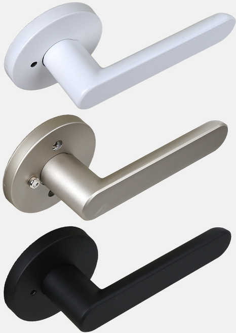 (락이록이) 100%국산 AFAC 현관문손잡이 방화문손잡이 레바형 화이트, 1개