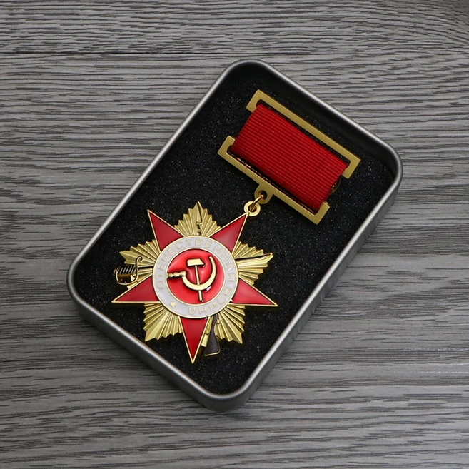 1942년 소련 대애국 훈장 영웅 리본 배지 핀 레닌 아래 컬렉션 선물, 02 buckle badge 47mm