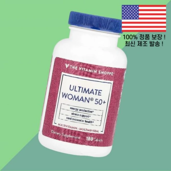 더 더비타민쇼피 얼티밋 우먼 여성 여자 50 종합비타민 멀티비타민 멀티미네랄 180정 The Vitamin Shoppe Ultimate Woman Multivitamin Mul - 쿠팡