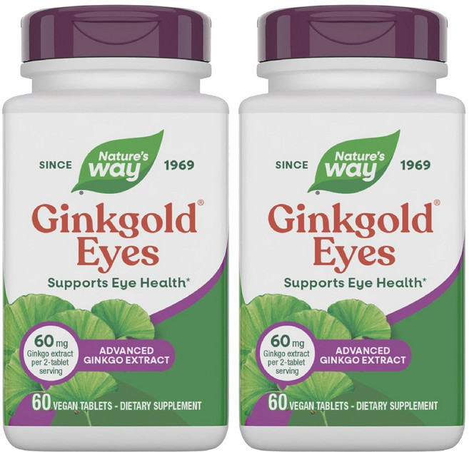 네이쳐스웨이 징크골드 아이즈 비건 타블렛, 60정, 2개