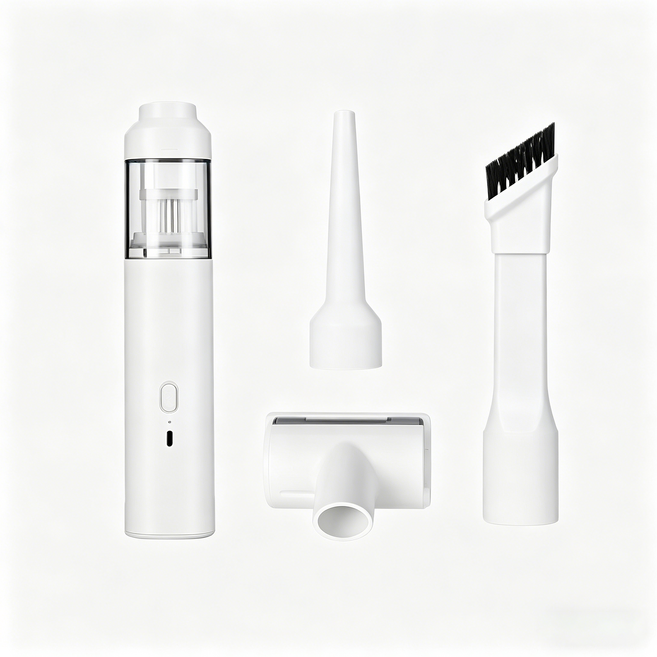 무선 미니 차량용 청소기 에어건 진공 3in1 강력흡입 휴대용 핸디형, JCFJ-1, 화이트